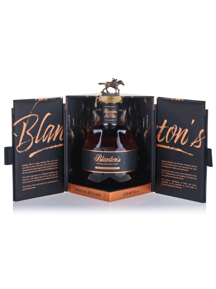 Blantons-Char-No4 a premium whisky spirit out of the box by Teddy's Speakeasy